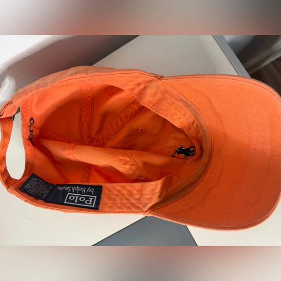 POLO RALPH LAUREN PASTEL ORANGE BASEBALL CAP ONE SIZE - Picture 6 of 6